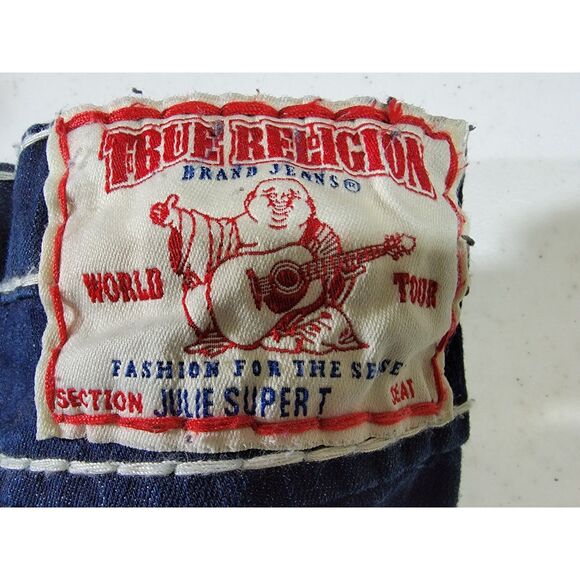 Women's True Religion Julie Super T Thick Stitch Jeans - sz 30 - Picture 3 of 10